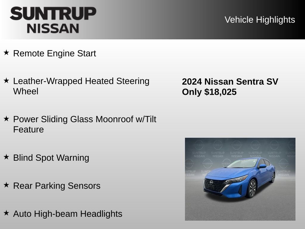 Used 2024 Nissan Sentra SV w/ SV Premium Package FWD image 16