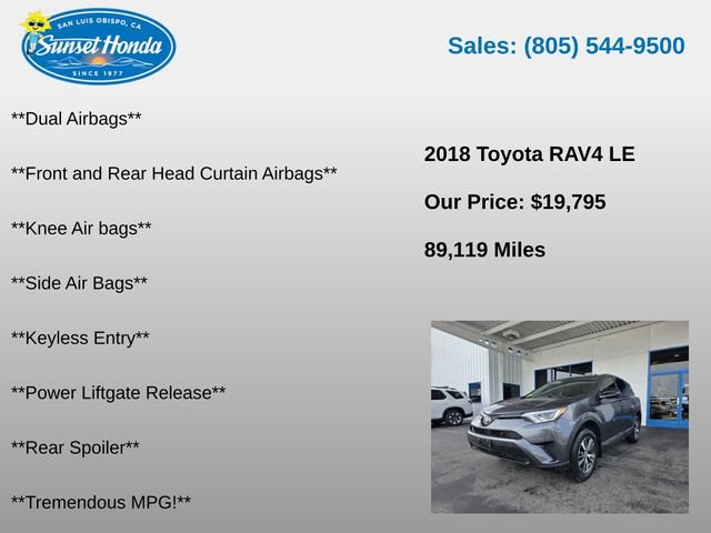 Used 2018 Toyota RAV4 LE w/ All Weather Liner Package AWD/4WD image 6