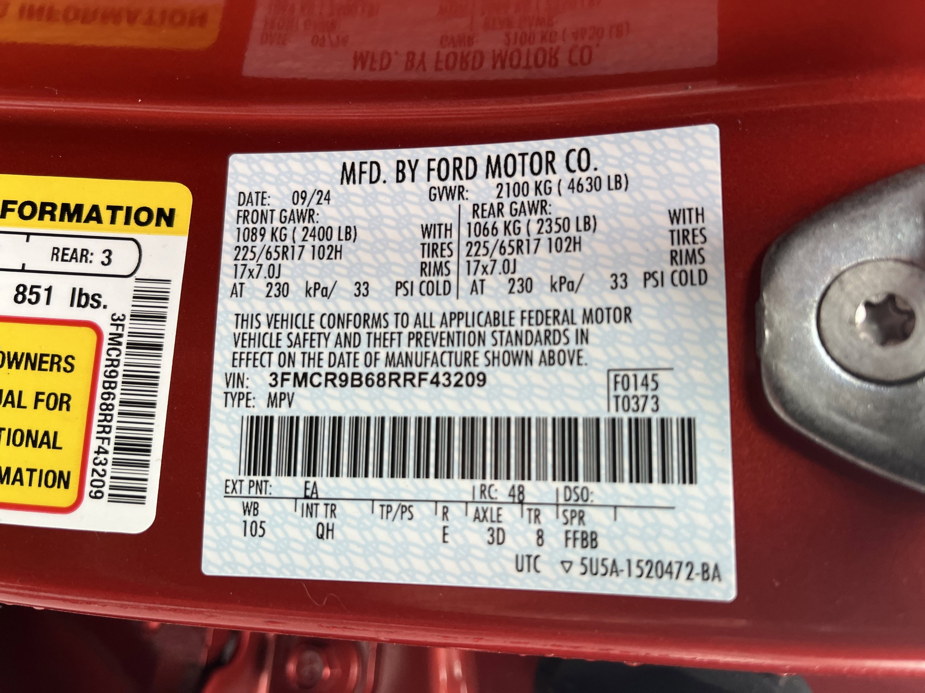 Used 2024 Ford Bronco Sport Big Bend w/ Convenience Package image 23