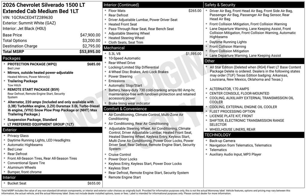 New 2026 Chevrolet Silverado 1500 LT w/ Protection Package RWD image 33