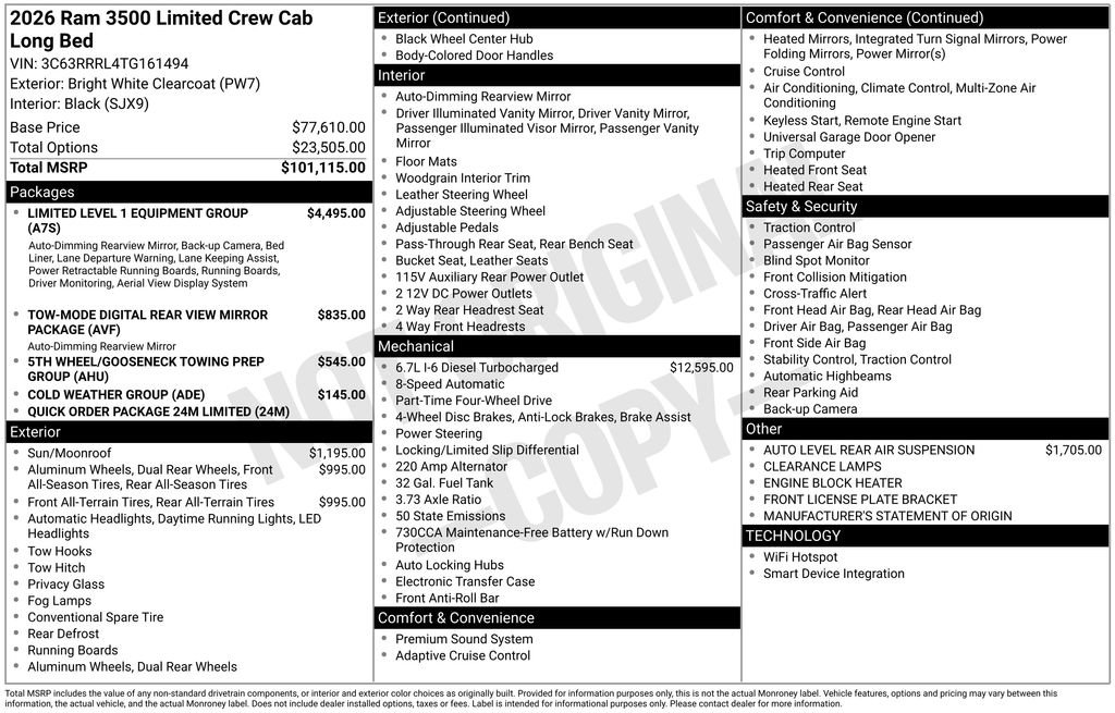 New 2026 RAM 3500 Limited image 59