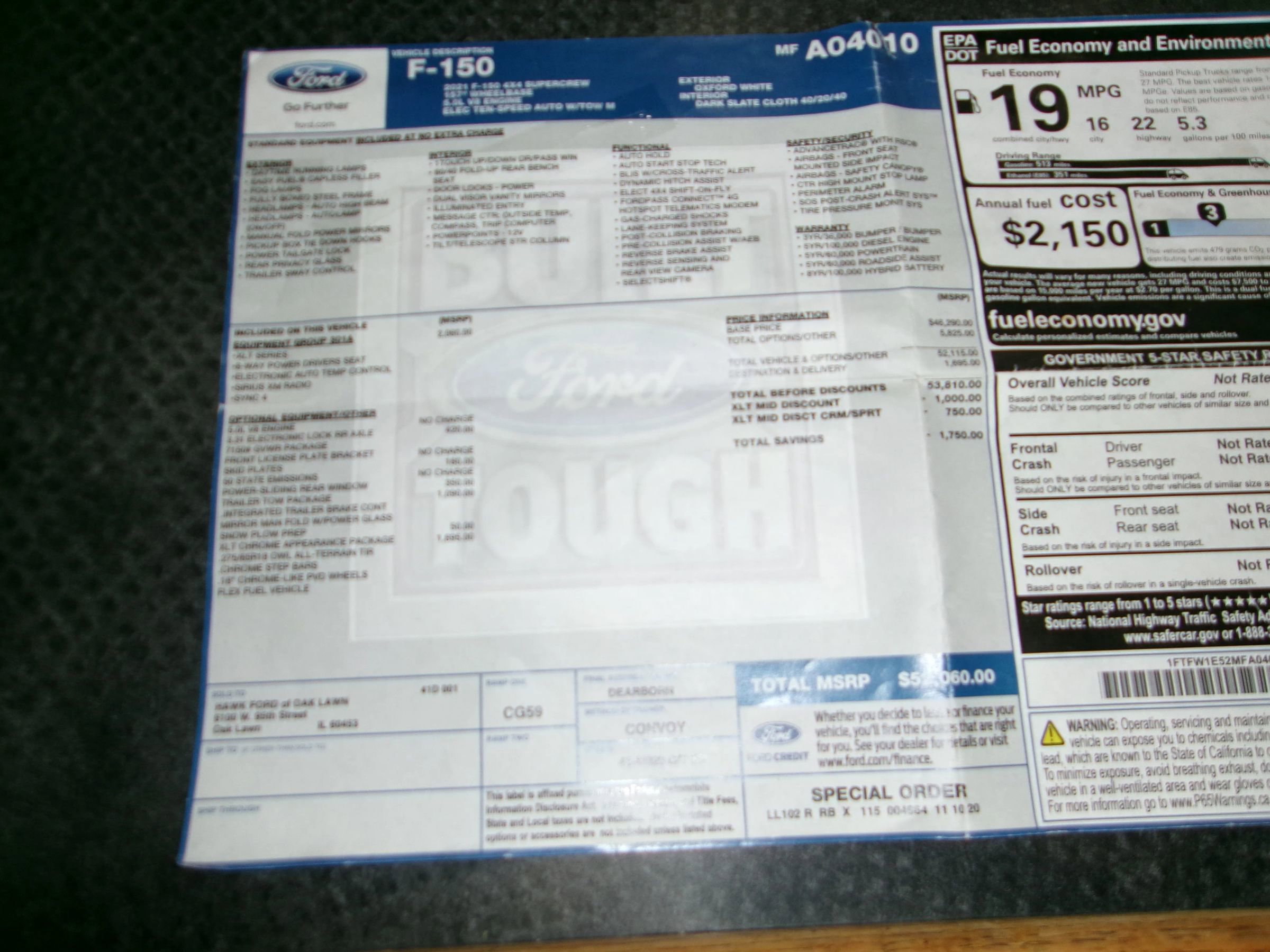 Used 2021 Ford F150 XLT w/ Equipment Group 301A Mid image 18