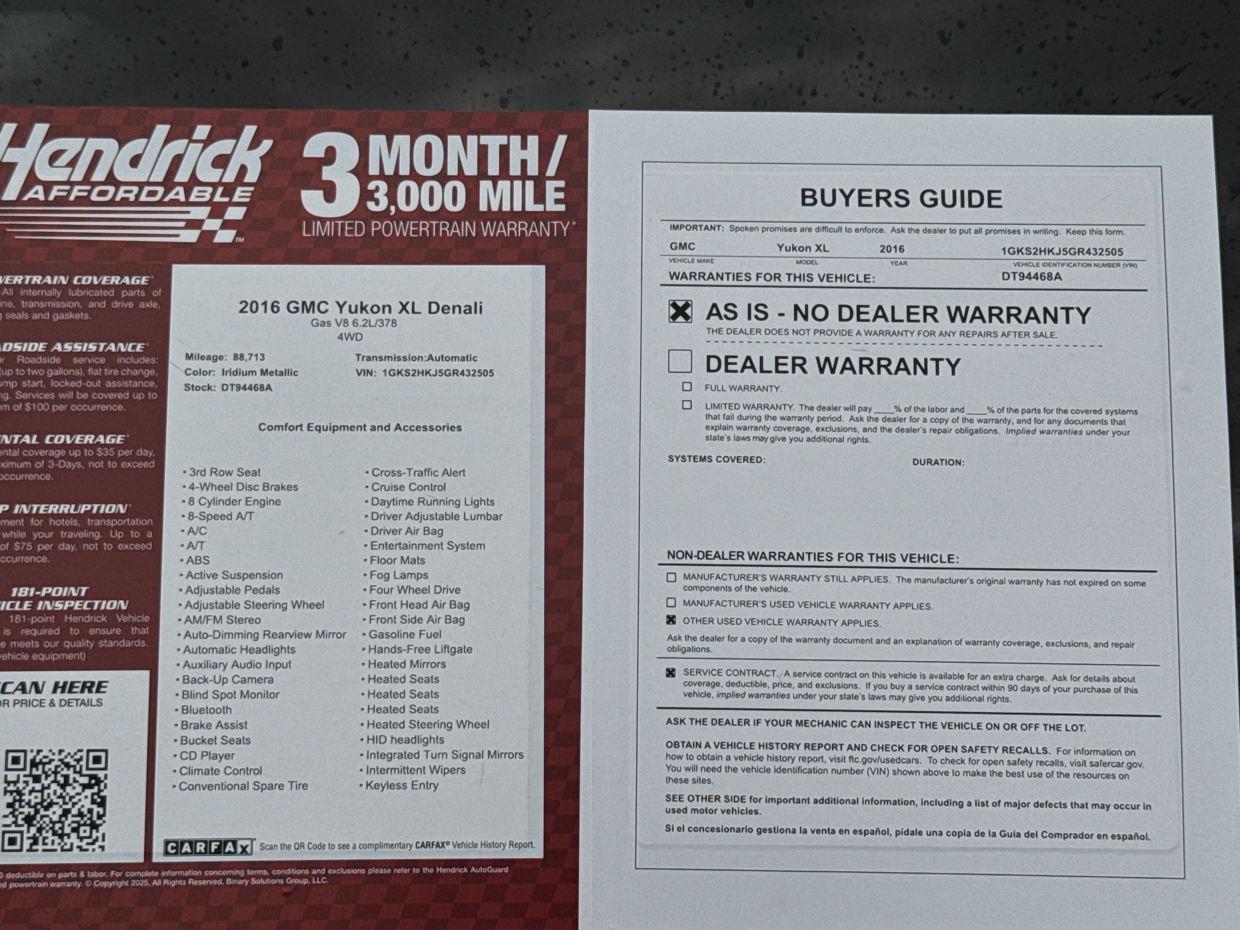 Used 2016 GMC Yukon XL Denali w/ Open Road Package image 41