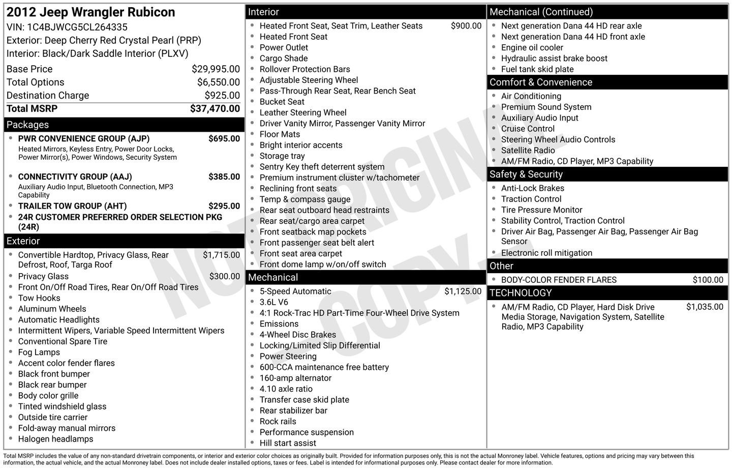 Used 2012 Jeep Wrangler Rubicon w/ PWR Convenience Group image 13