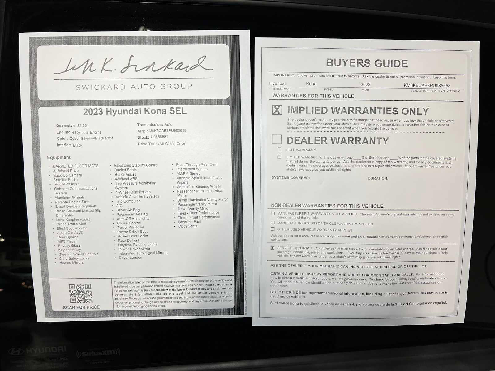 Used 2023 Hyundai Kona SEL w/ Cargo Package image 39