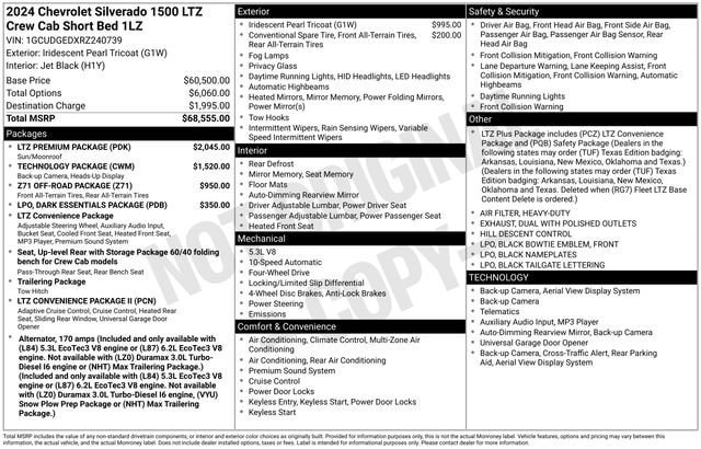 Used 2024 Chevrolet Silverado 1500 LTZ w/ LTZ Premium Package AWD/4WD image 35
