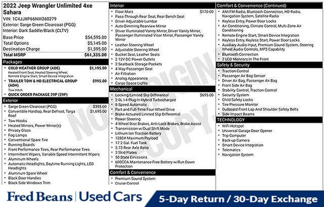 Used 2022 Jeep Wrangler Unlimited Sahara w/ Cold Weather Group image 42