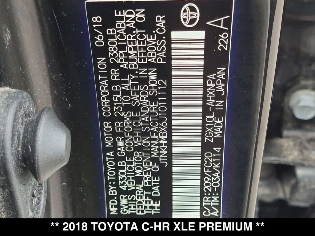 Used 2018 Toyota C-HR XLE FWD image 29