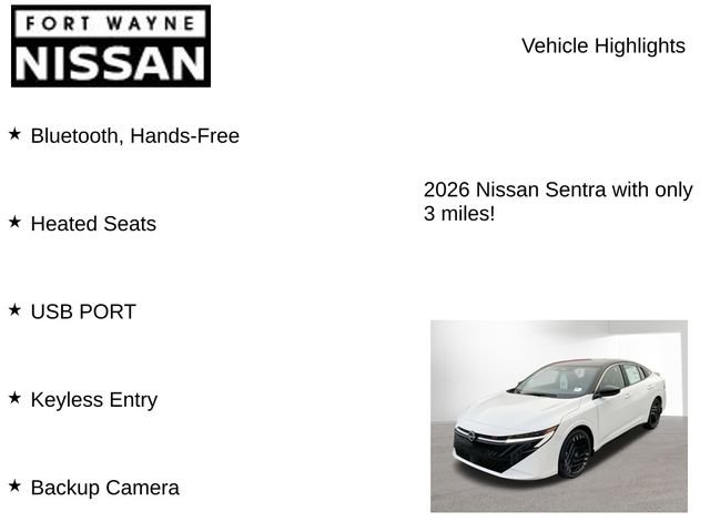 New 2026 Nissan Sentra SR w/ SR All Weather Package image 8