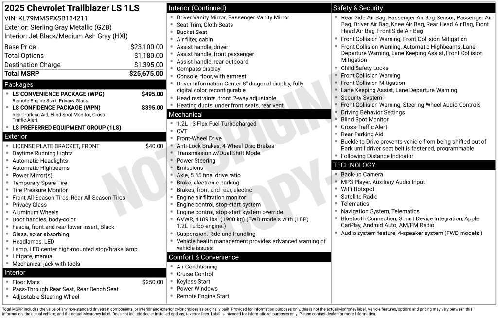 Used 2025 Chevrolet TrailBlazer LS w/ LS Convenience Package FWD image 32
