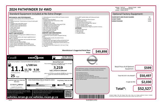 Used 2024 Nissan Pathfinder SV AWD/4WD image 8