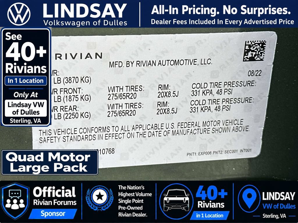 Used 2022 Rivian R1T Adventure AWD/4WD image 25