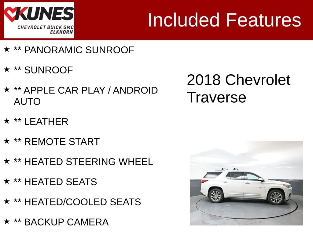 Used 2018 Chevrolet Traverse Premier AWD/4WD image 2