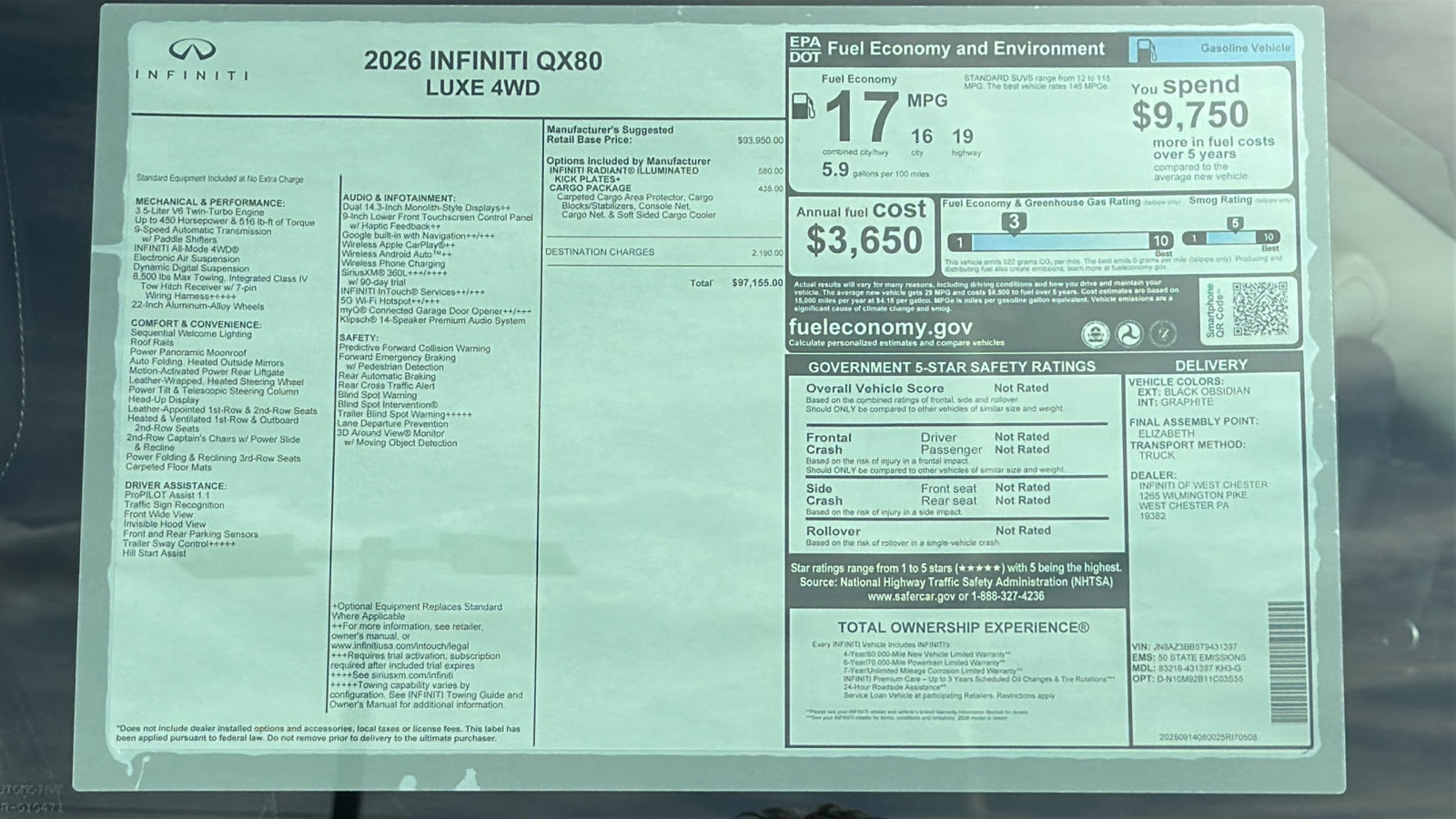 New 2026 INFINITI QX80 Luxe w/ Cargo Package image 13