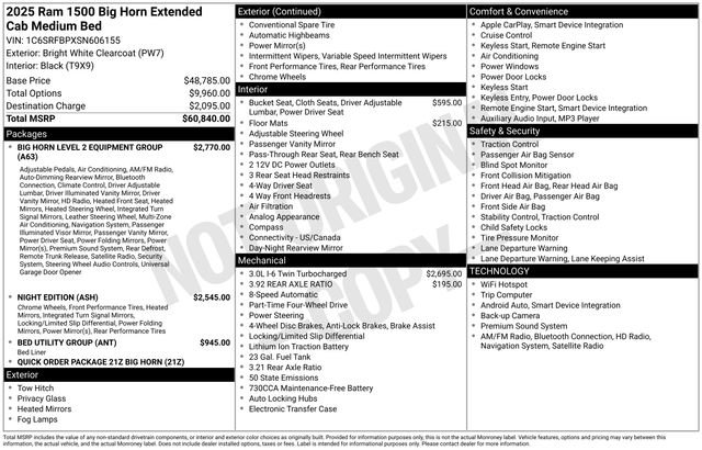 New 2025 RAM 1500 Big Horn AWD/4WD image 30