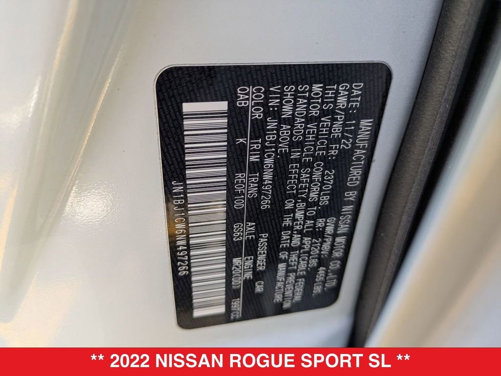 Certified 2022 Nissan Rogue Sport SL image 41