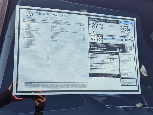 New 2026 Mercedes-Benz C 300 4MATIC Sedan image 17