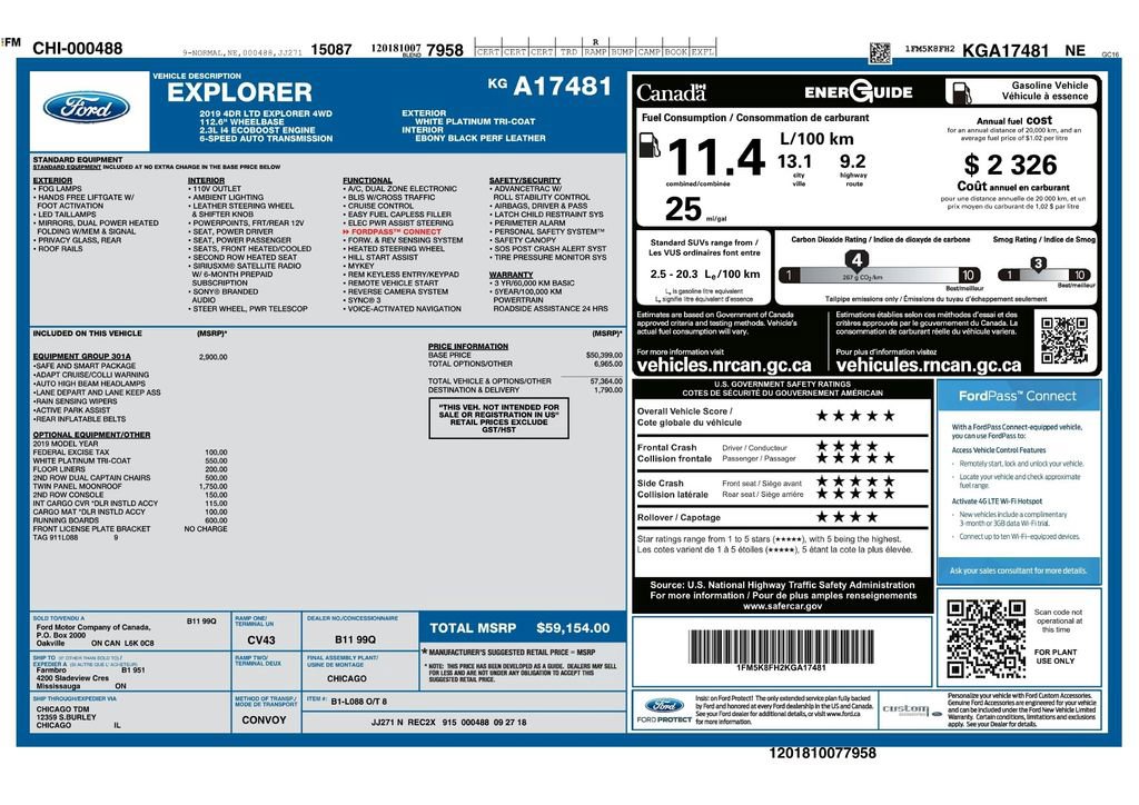 Used 2019 Ford Explorer Limited w/ Equipment Group 301A image 3