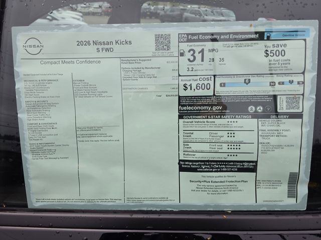 New 2026 Nissan Kicks S w/ Charging Package image 29