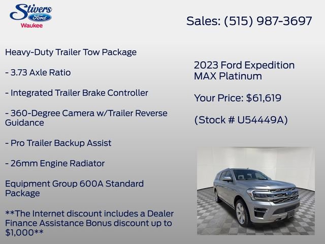 Used 2023 Ford Expedition Max Platinum AWD/4WD image 8