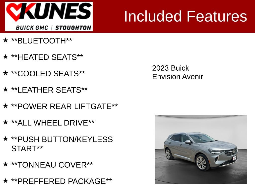 Used 2023 Buick Envision Avenir AWD/4WD image 3