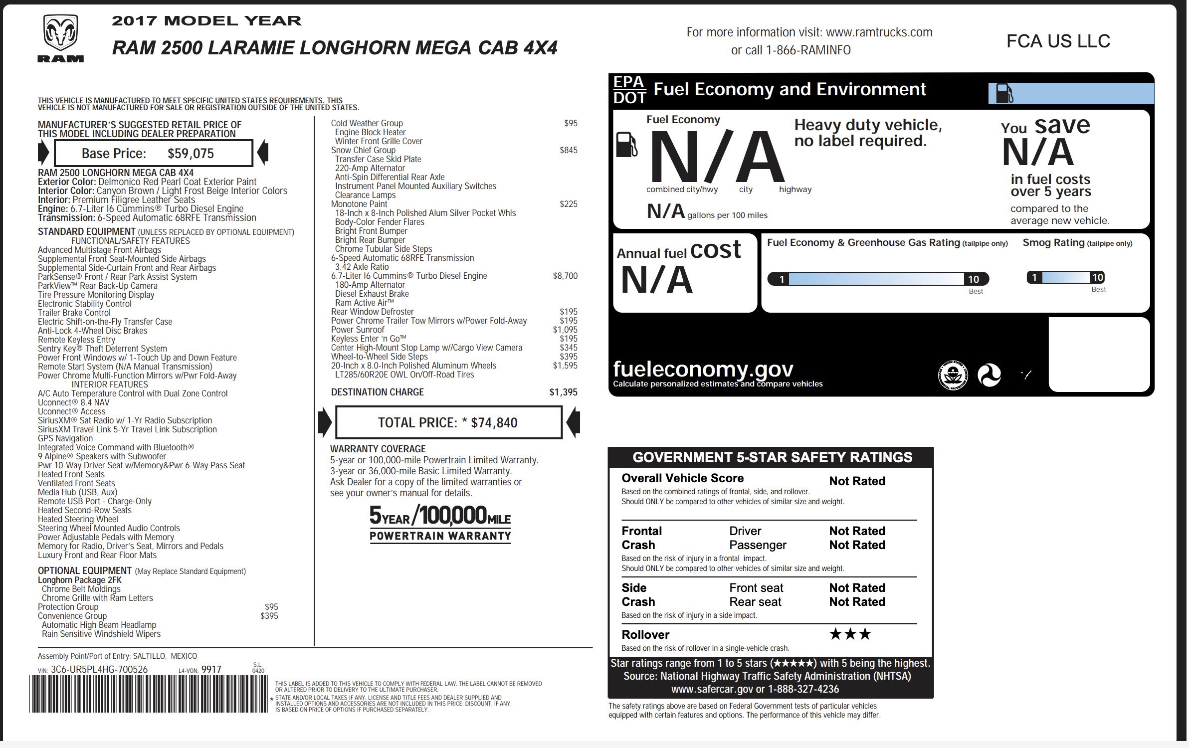 Used 2017 RAM 2500 Longhorn w/ Snow Chief Group image 3