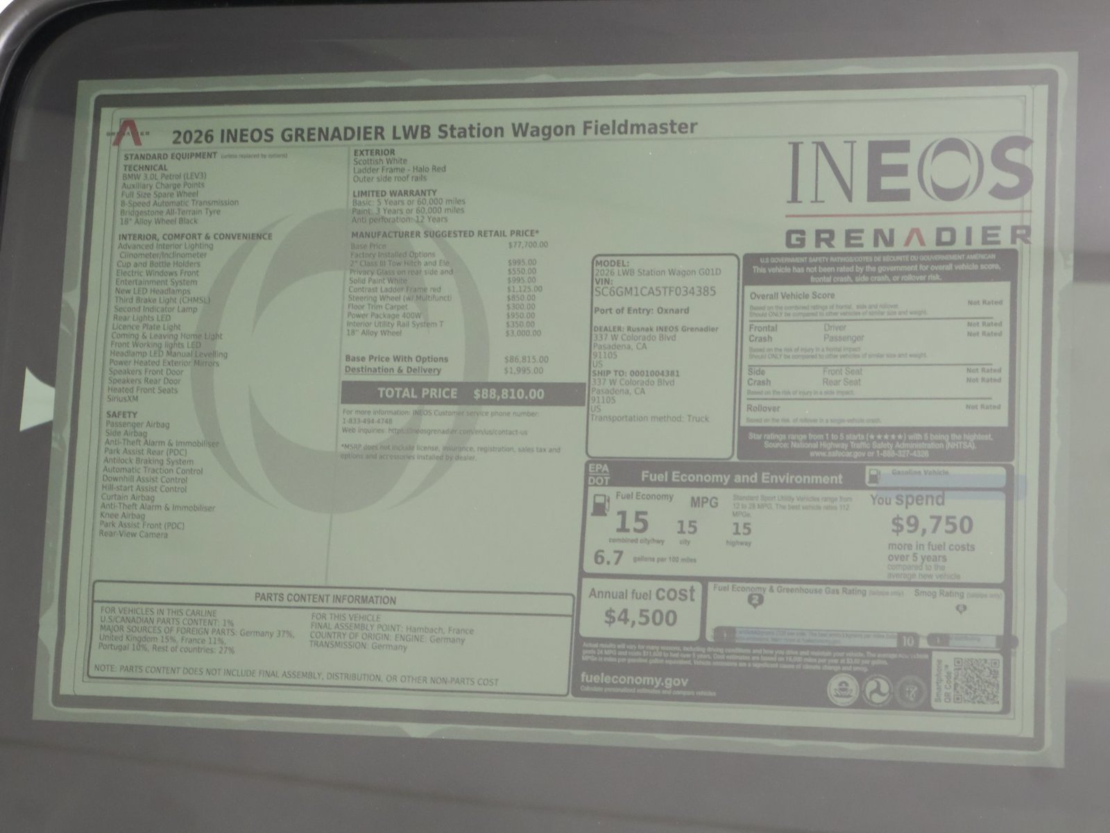 New 2026 INEOS Grenadier Station Wagon AWD/4WD image 23