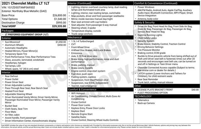 Used 2021 Chevrolet Malibu LT image 12