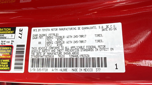 Used 2026 Toyota Tacoma SR5 RWD image 25