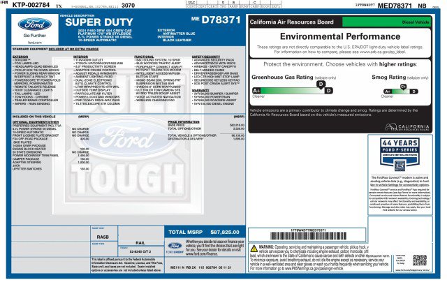 Used 2021 Ford F450 Platinum w/ FX4 Off-Road Package AWD/4WD image 2