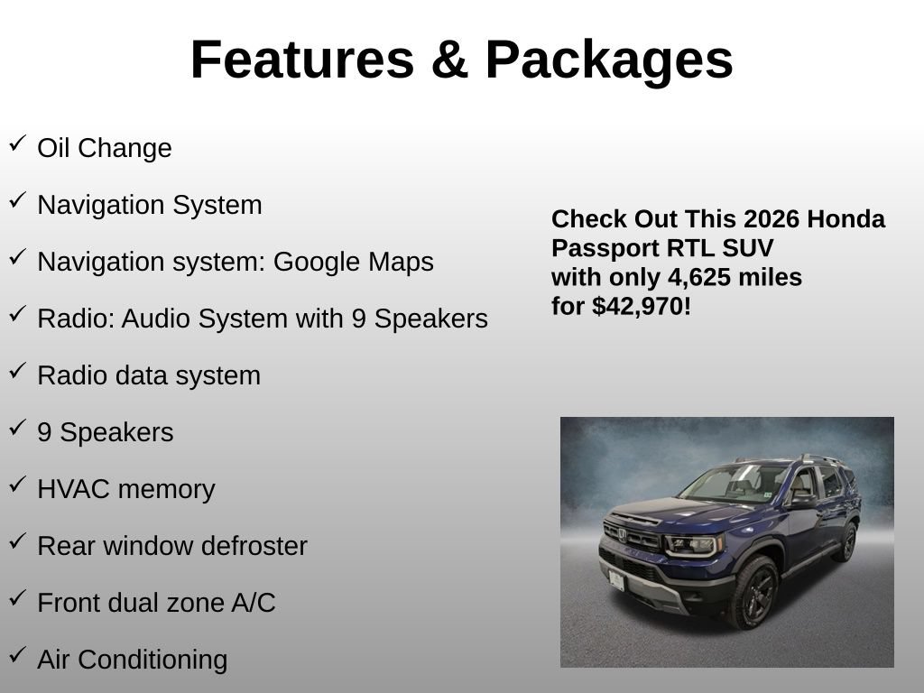 Used 2026 Honda Passport RTL image 4