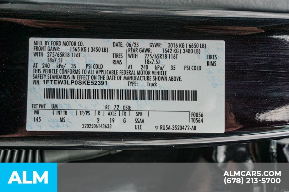 Used 2025 Ford F150 XLT w/ Equipment Group 301A Standard AWD/4WD image 53
