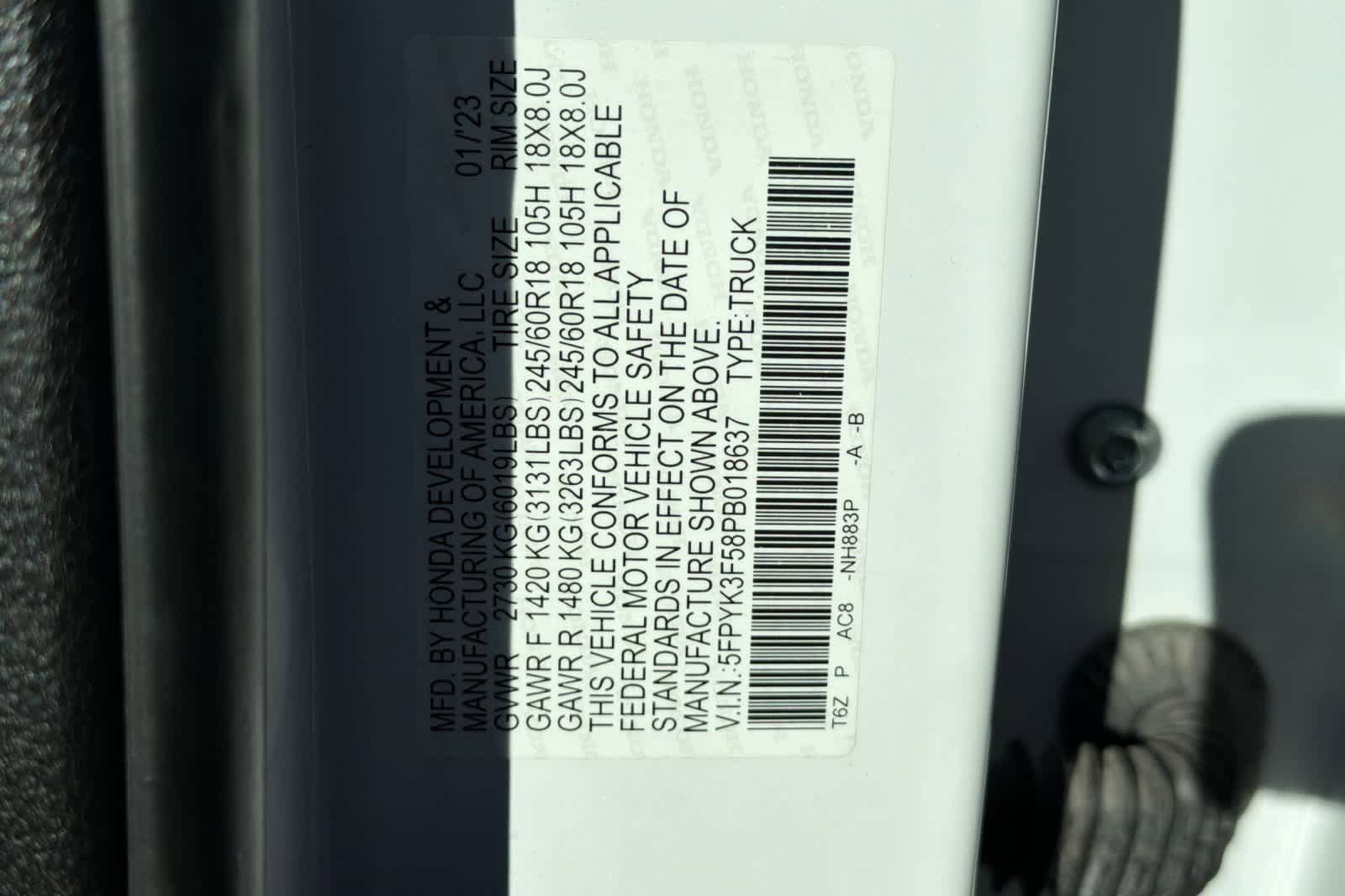Used 2023 Honda Ridgeline RTL image 28