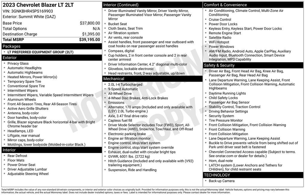 Used 2023 Chevrolet Blazer LT image 3