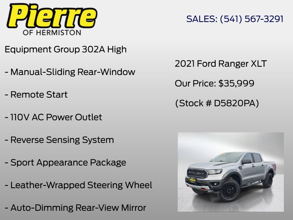 Used 2021 Ford Ranger XLT w/ Equipment Group 302A High image 6