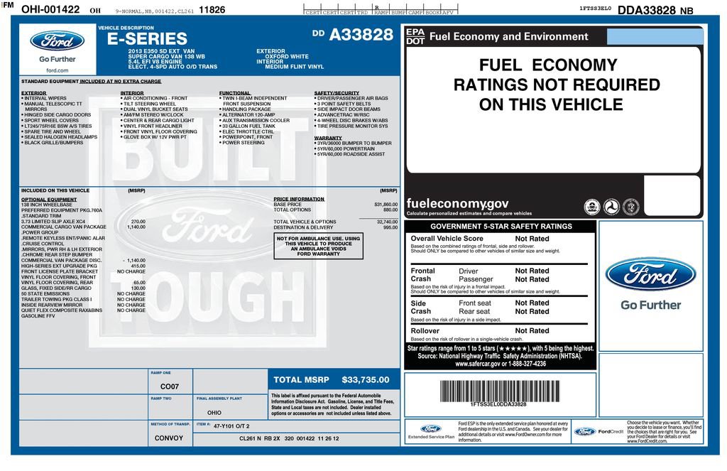 Used 2013 Ford E-350 and Econoline 350 Extended Super Duty w/ Commercial Cargo Van Pkg RWD video 2