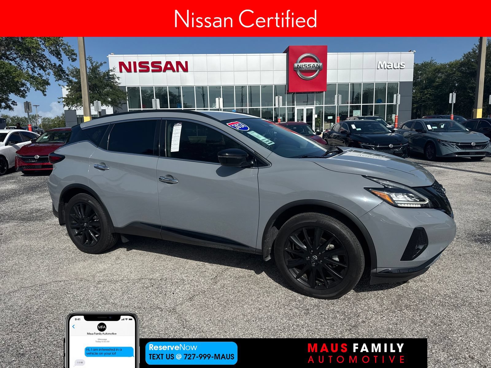 Certified 2024 Nissan Murano SV w/ SV Midnight Edition Package FWD 360° Tour