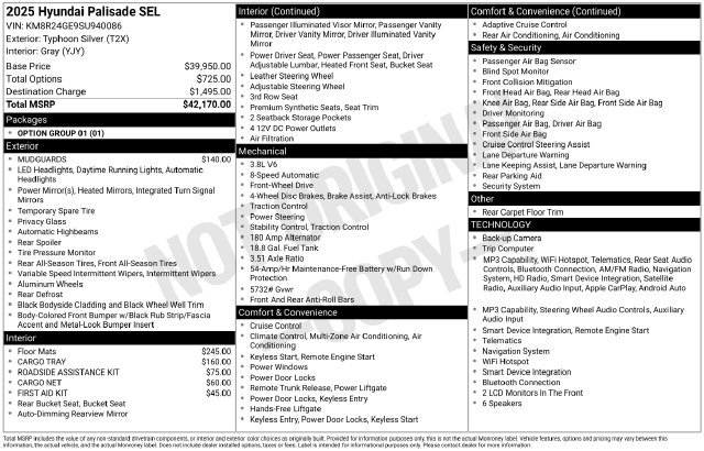 Used 2025 Hyundai Palisade SEL FWD image 25