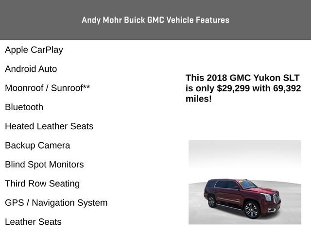 Used 2018 GMC Yukon SLT w/ Premium Edition AWD/4WD image 4