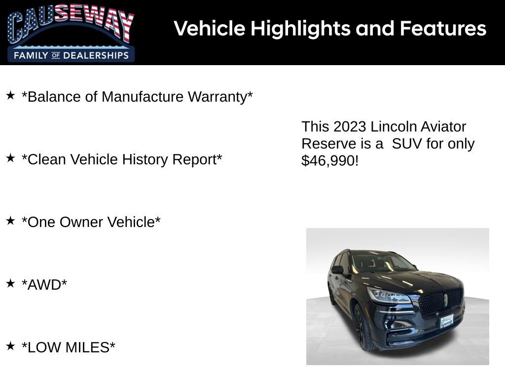 Used 2023 Lincoln Aviator Reserve w/ Equipment Group 201A image 2