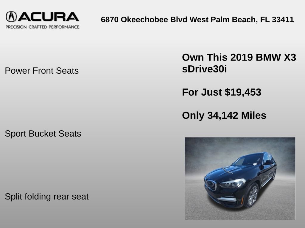 Used 2019 BMW X3 sDrive30i w/ Driving Assistance Package RWD image 18