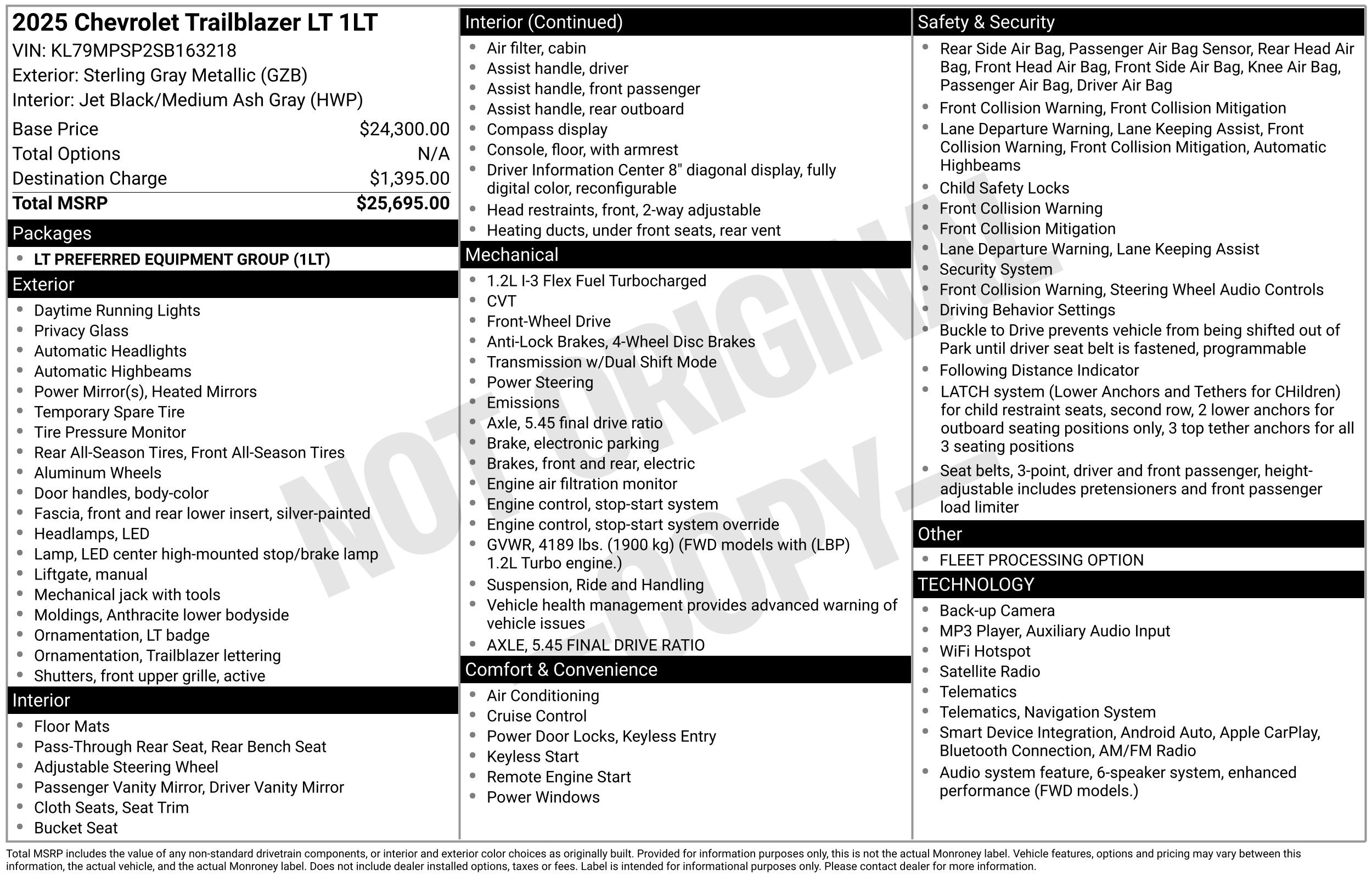 Used 2025 Chevrolet TrailBlazer LT FWD image 2