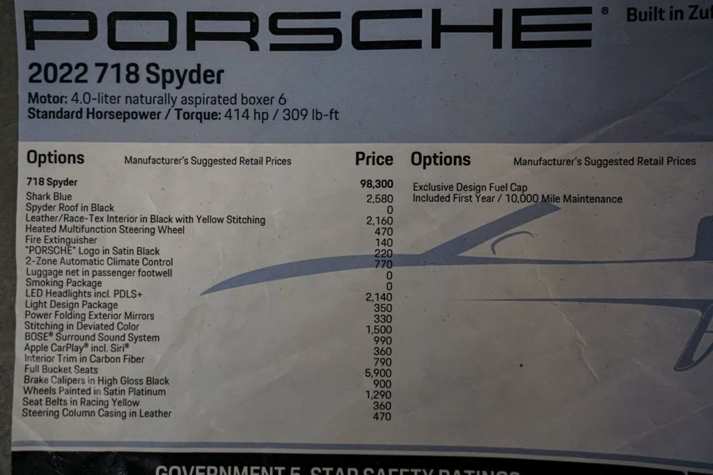 Used 2022 Porsche 718 Boxster Spyder image 14