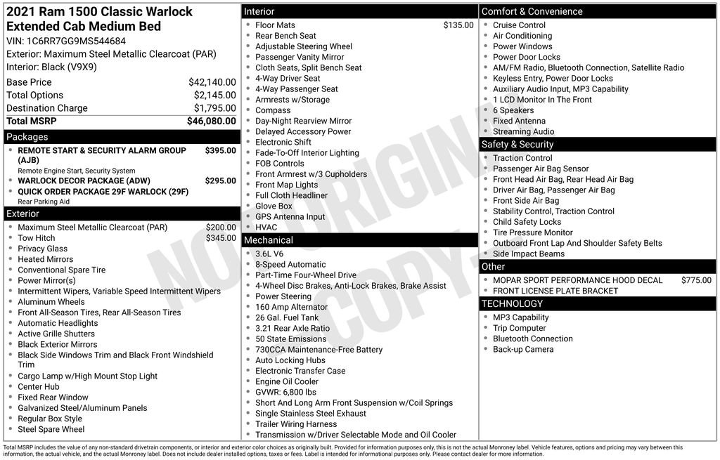 Used 2021 RAM 1500 Classic Warlock AWD/4WD image 5