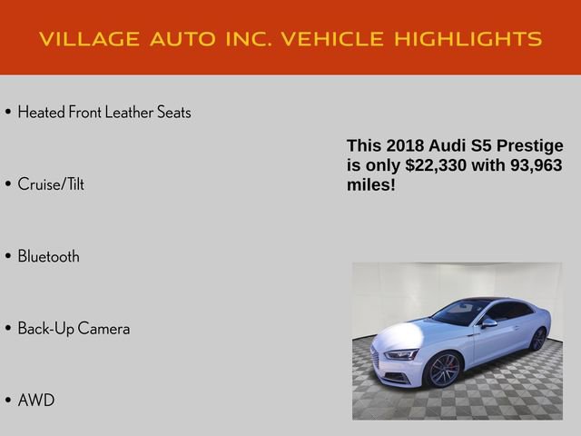 Used 2018 Audi S5 Prestige w/ S Sport Package image 14