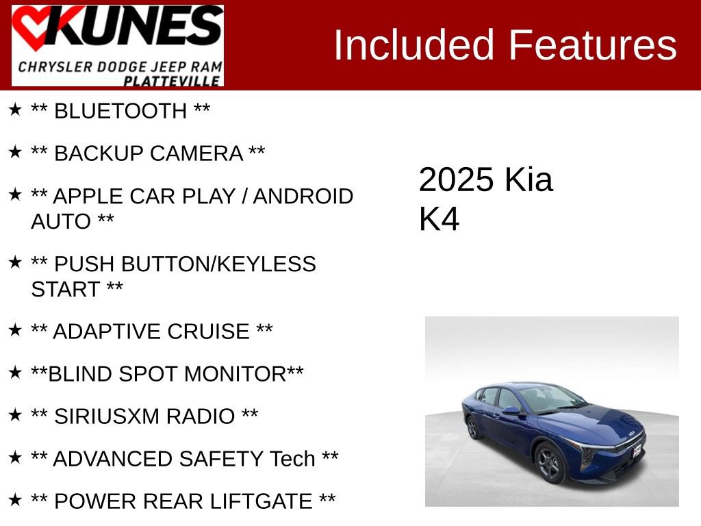 Used 2025 Kia K4 LXS image 2