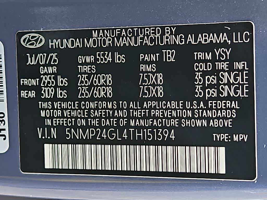 Certified 2026 Hyundai Santa Fe SEL FWD image 27