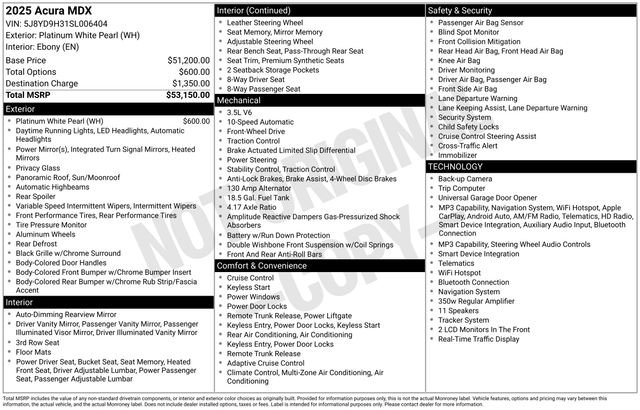 Certified 2025 Acura MDX FWD image 30