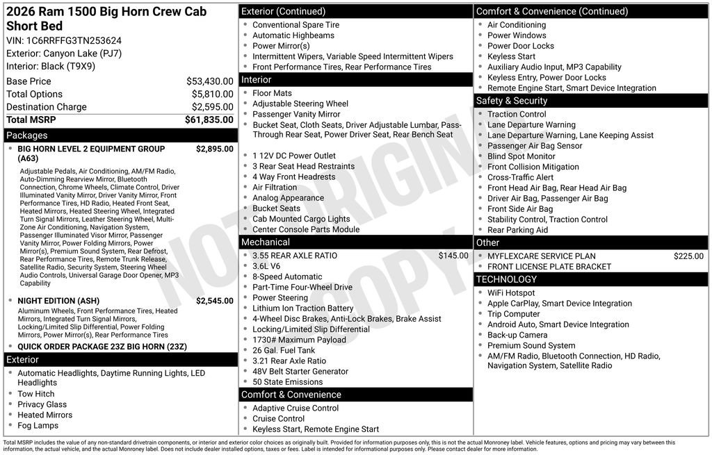 Used 2026 RAM 1500 Big Horn AWD/4WD image 4