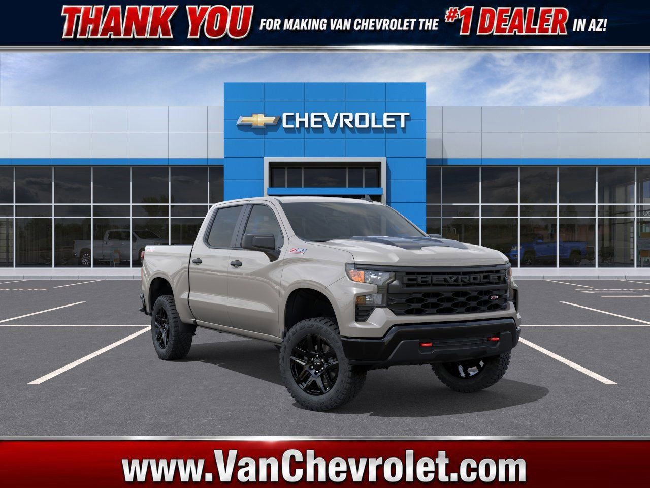New 2026 Chevrolet Silverado 1500 Custom Trail Boss w/ LPO, Dark Essentials Package AWD/4WD image 1
